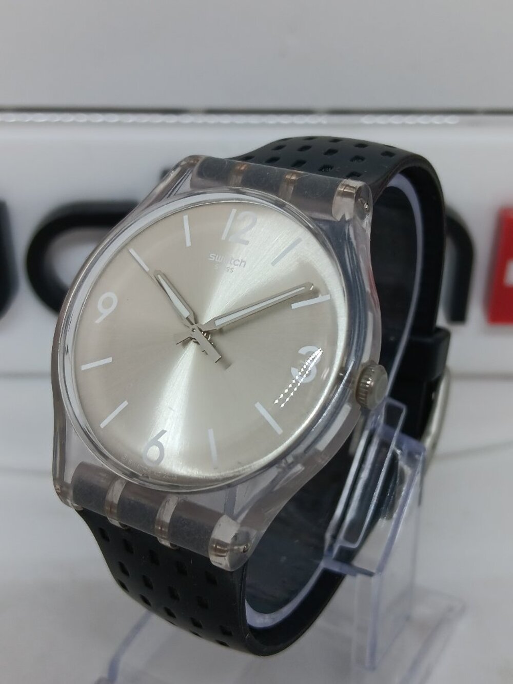 Swatch SUOK112 "Mirrormellow" Men's 41mm Swiss Quartz Watch NEW BATTERY